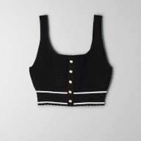 🚩SOLD 🚩 Aritzia ~ Babaton sculpt Knit Tankless - Picture 1 of 4